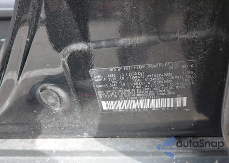 2017 Subaru Outback 3.6R Touring from USA, damaged, VIN 4S4BSETC6H3244473